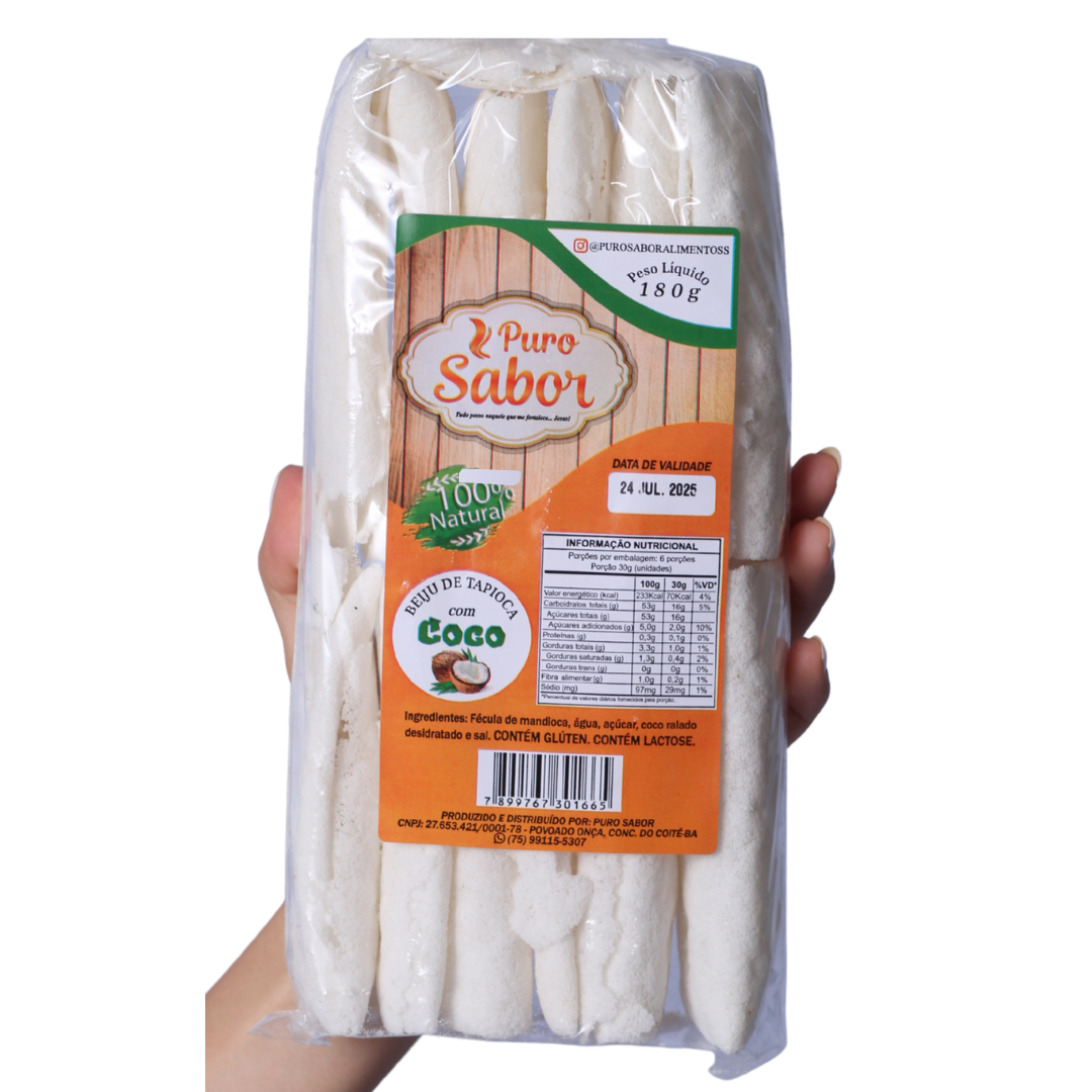 BEIJU DE TAPIOCA COM COCO